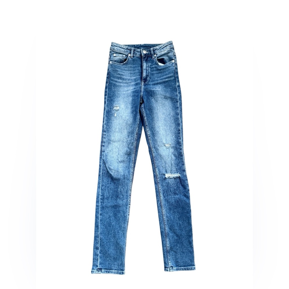 Divided by H&M Distressed Womens Skinny Jeans | Size 4 | High Rise | 99% Cotton